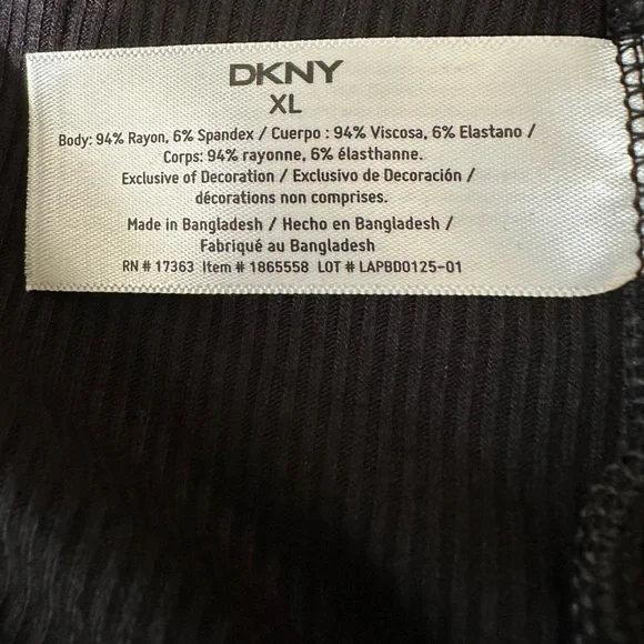 DKNY Women's 2 Piece Outfit Set Tank Top &Short (Black Animal Print)‎ Sz XL New - Picture 10 of 11